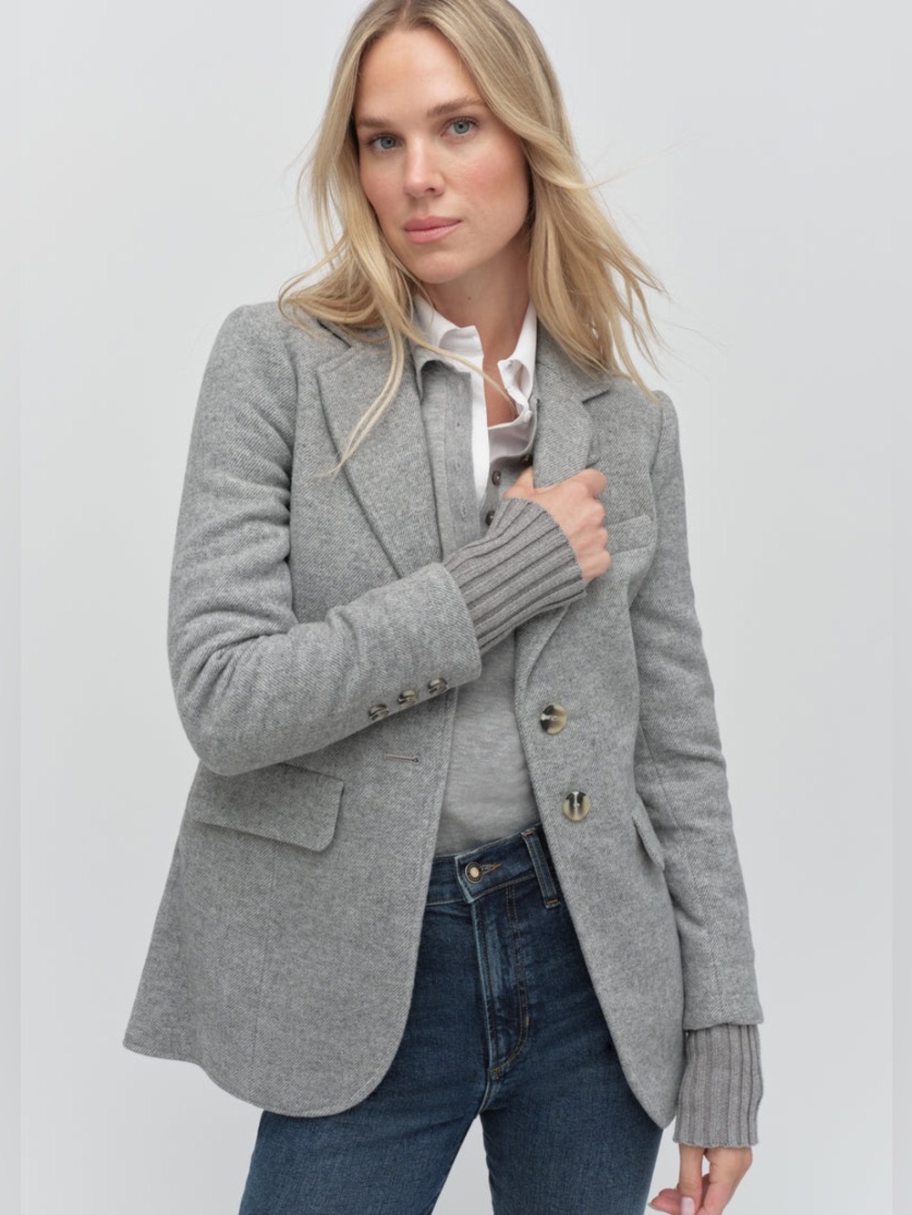 Favorite Daughter the city blazer in frost gray
